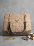 Premium Laser-Cut Design,High-Quality Material Warm Beige colour Shoulder Bag / Tote Bag
