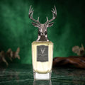 Noble Forest Spirit (Silver stag head cap on green marble)