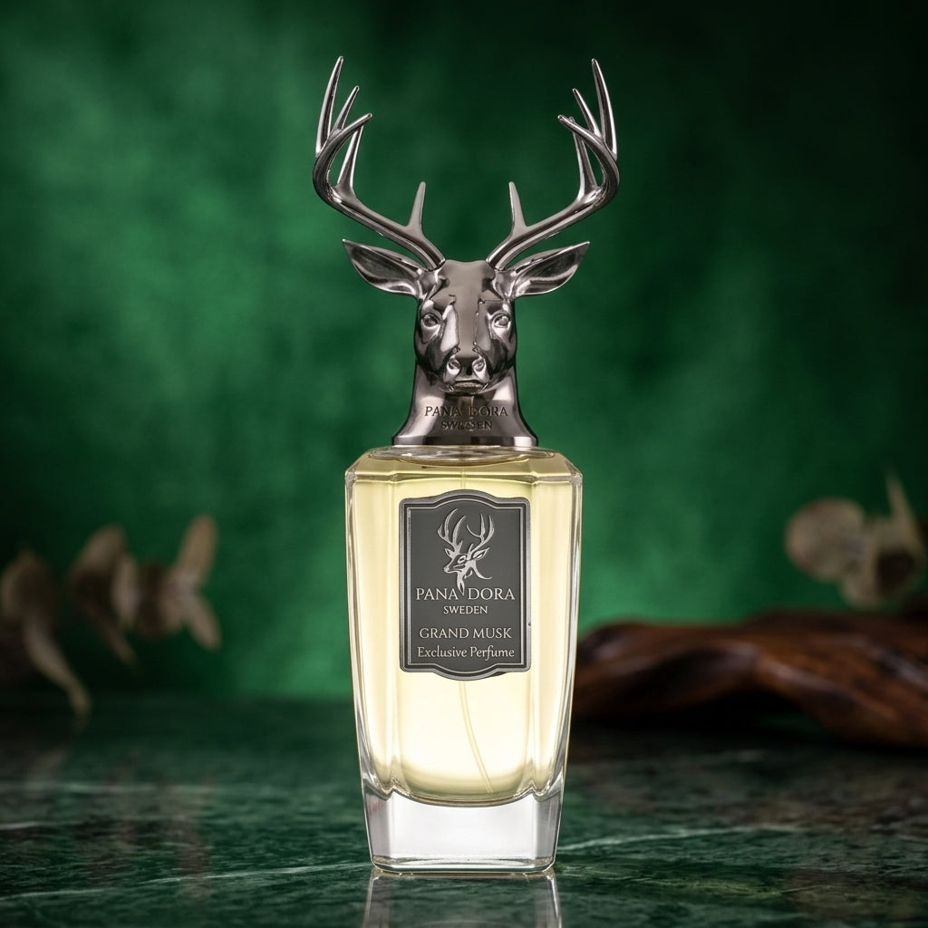 Noble Forest Spirit (Silver stag head cap on green marble)
