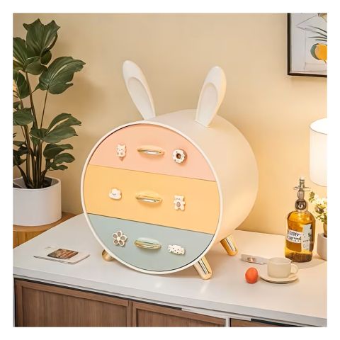 AJF Rabbit Storage Box With 3 Layer Drawers