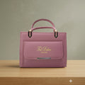 Decent leather bag with handle